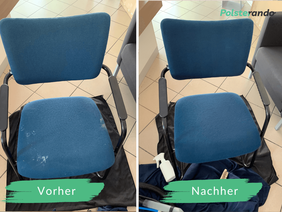 Polsterstühle reinigen vorher-nachher